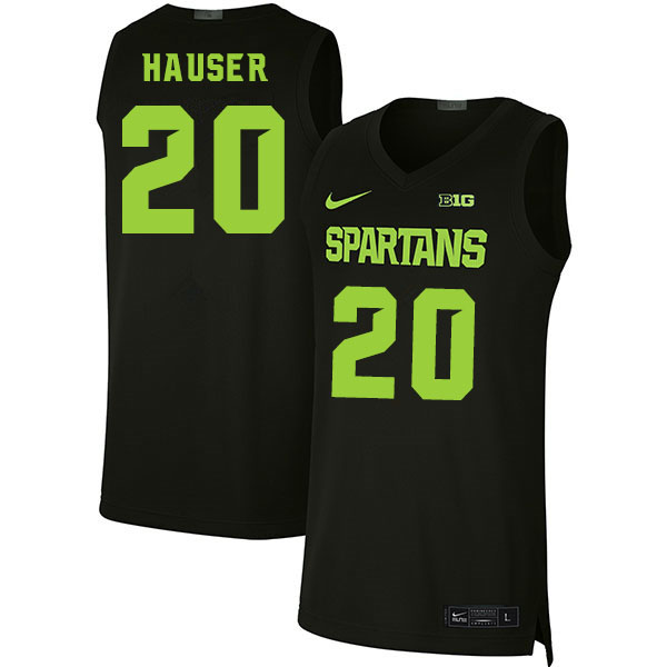 Men Michigan State Spartans #20 Joey Hauser NCAA Nike Authentic Black College Stitched Basketball Jersey IV41V27ER